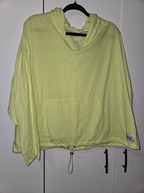 Calvin Klein Neon Yellow Hooded Pullover Sweatshirt